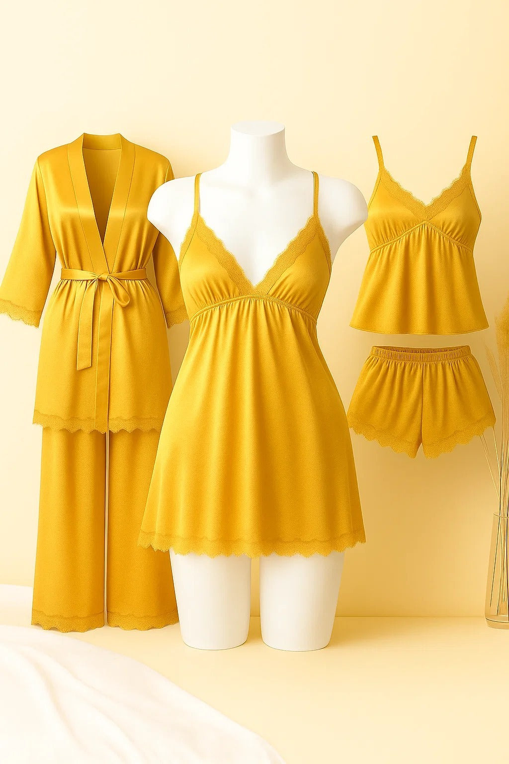 5 pcs nighty set women luxury nightwear free size nighty set bridal nightwear for women ladies nightwear set pixy wear nighty honeymoon nightwear pakistani nightwear online